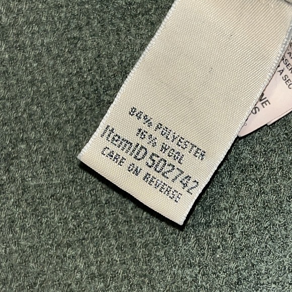 L L Bean Wool Green Mint Shawl Neck Fleece Sweater Top Shirt Large - Picture 5 of 5